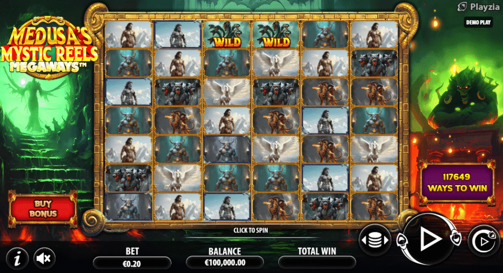 Medusa's Mystic Reels Megaways by Playzia - Base Game