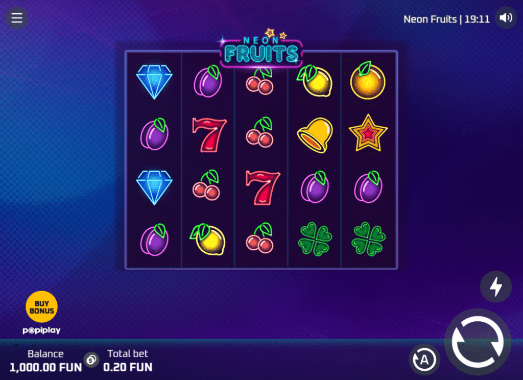 Neon Fruits by Popiplay - Base Game