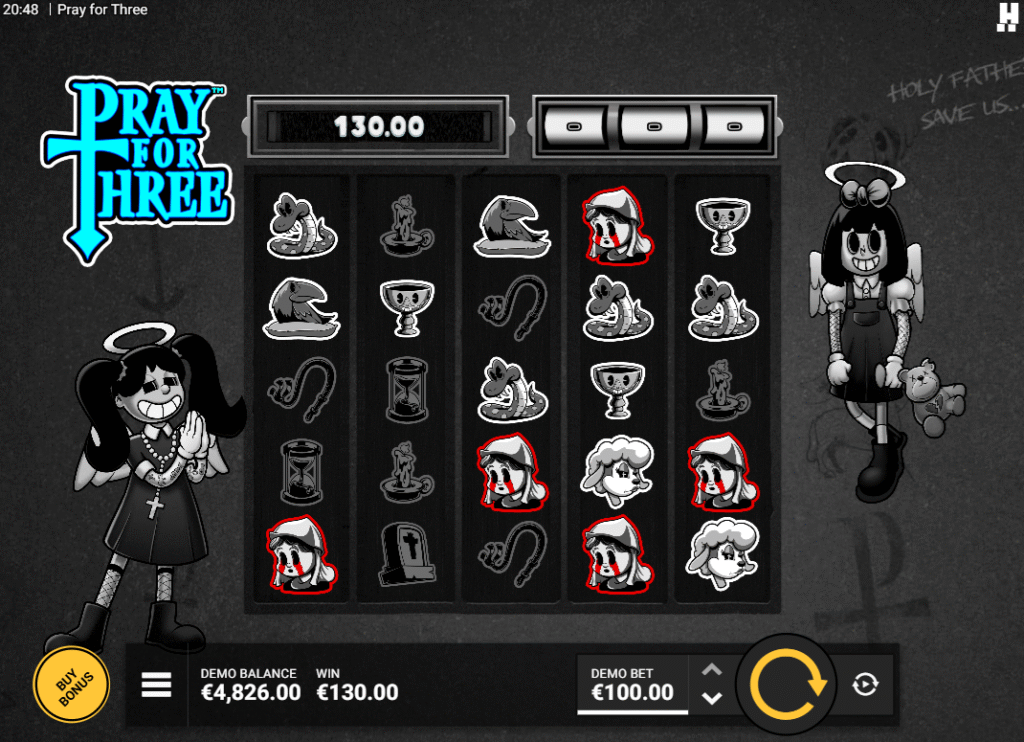 Pray for Three by Hacksaw Gaming - Win