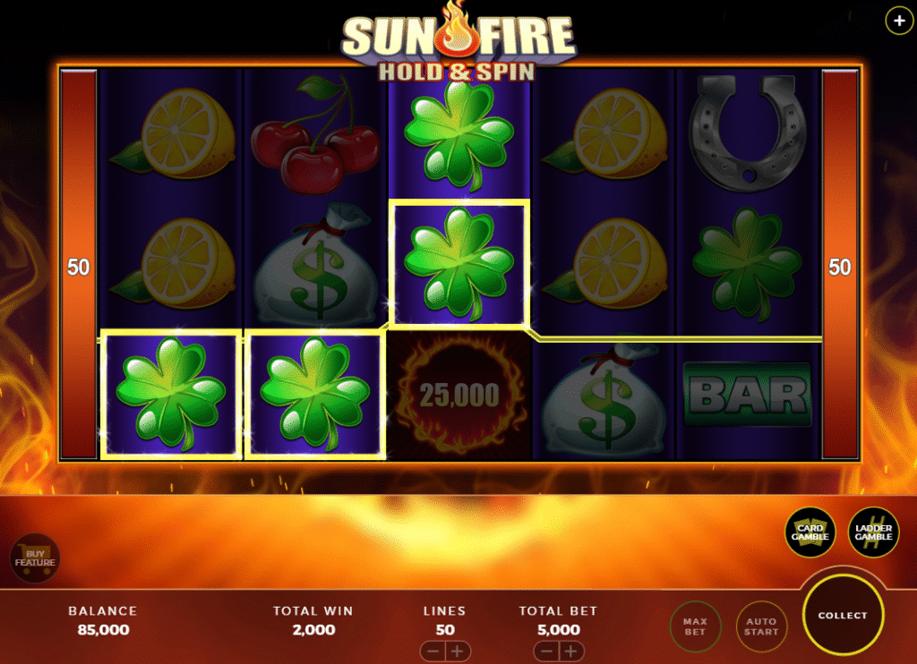 Sun Fire - Hold & Spin by Bally Wulff - Win