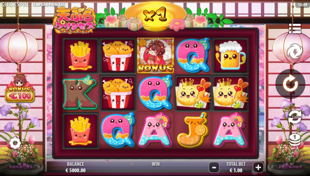Tempura Princess by Quickspin - Base Game