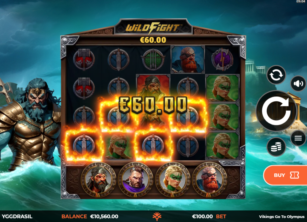 Vikings Go To Olympus WildFight RushingWilds by Yggdrasil Gaming - Win