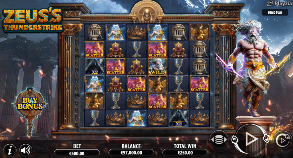 Zeus's Thunderstrike by Playzia - Win