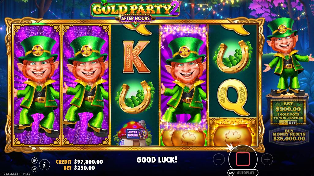 Copy Reels mechanic activating with stacked Leprechaun symbols on reel 1 replicating to other reels