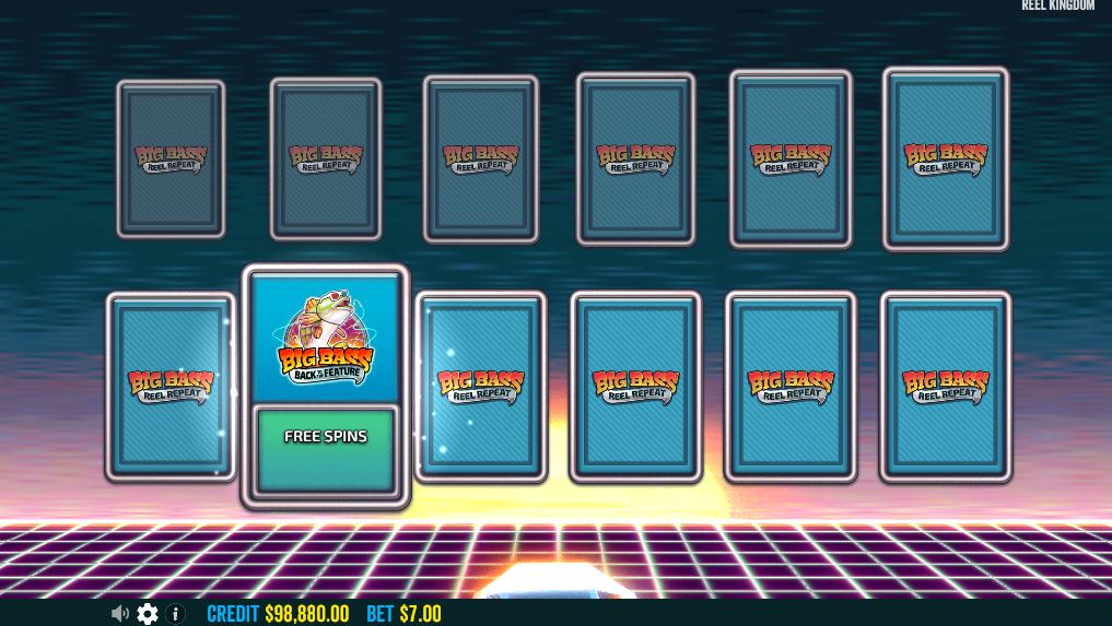 The pre-bonus modifier card pick feature in Big Bass Reel Repeat