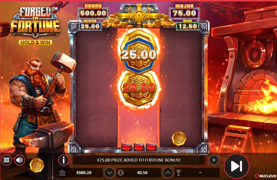 Fortune Bonus symbol collecting prize values from grid