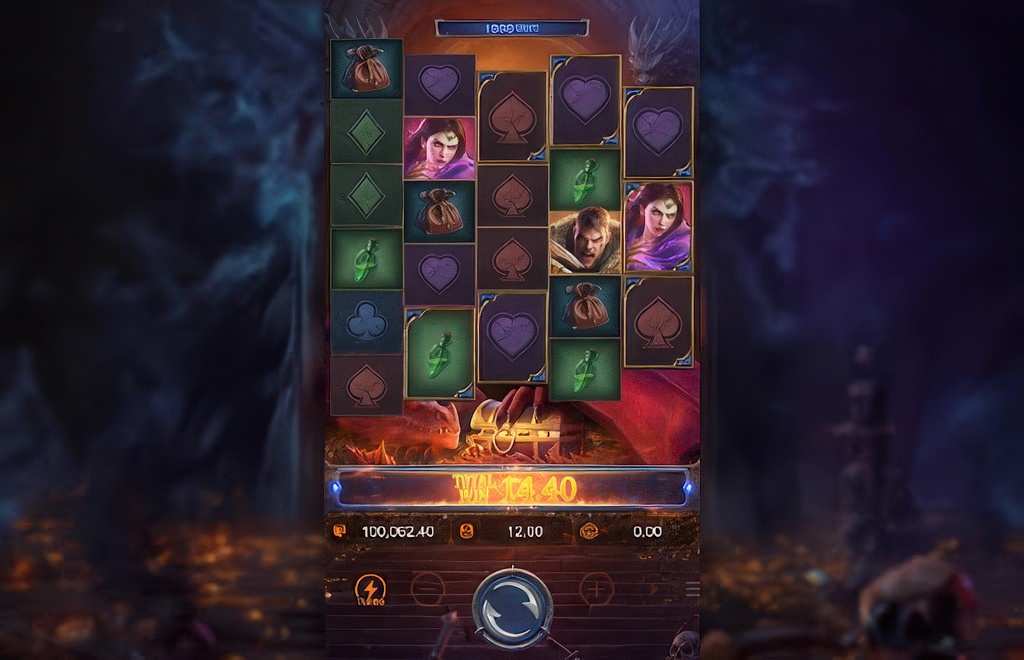 The mobile screen for Dragon's Treasure Quest, showcasing its unique 3-4-5-4-3 reel structure which allows for 1800 ways to win.