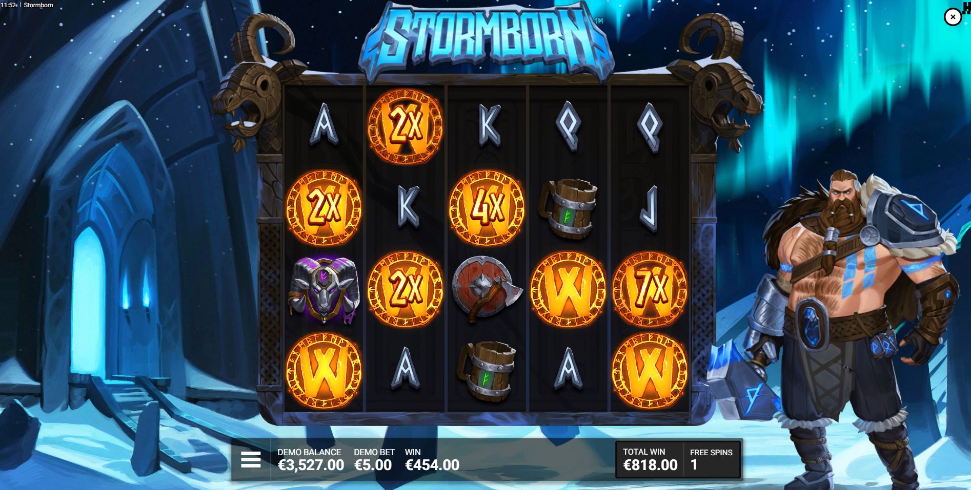 The Wild Storm free spins bonus with sticky multiplier wilds