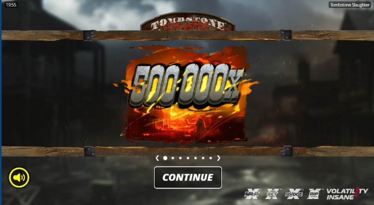 500  000x max win  in Tombstone Slaughter slot