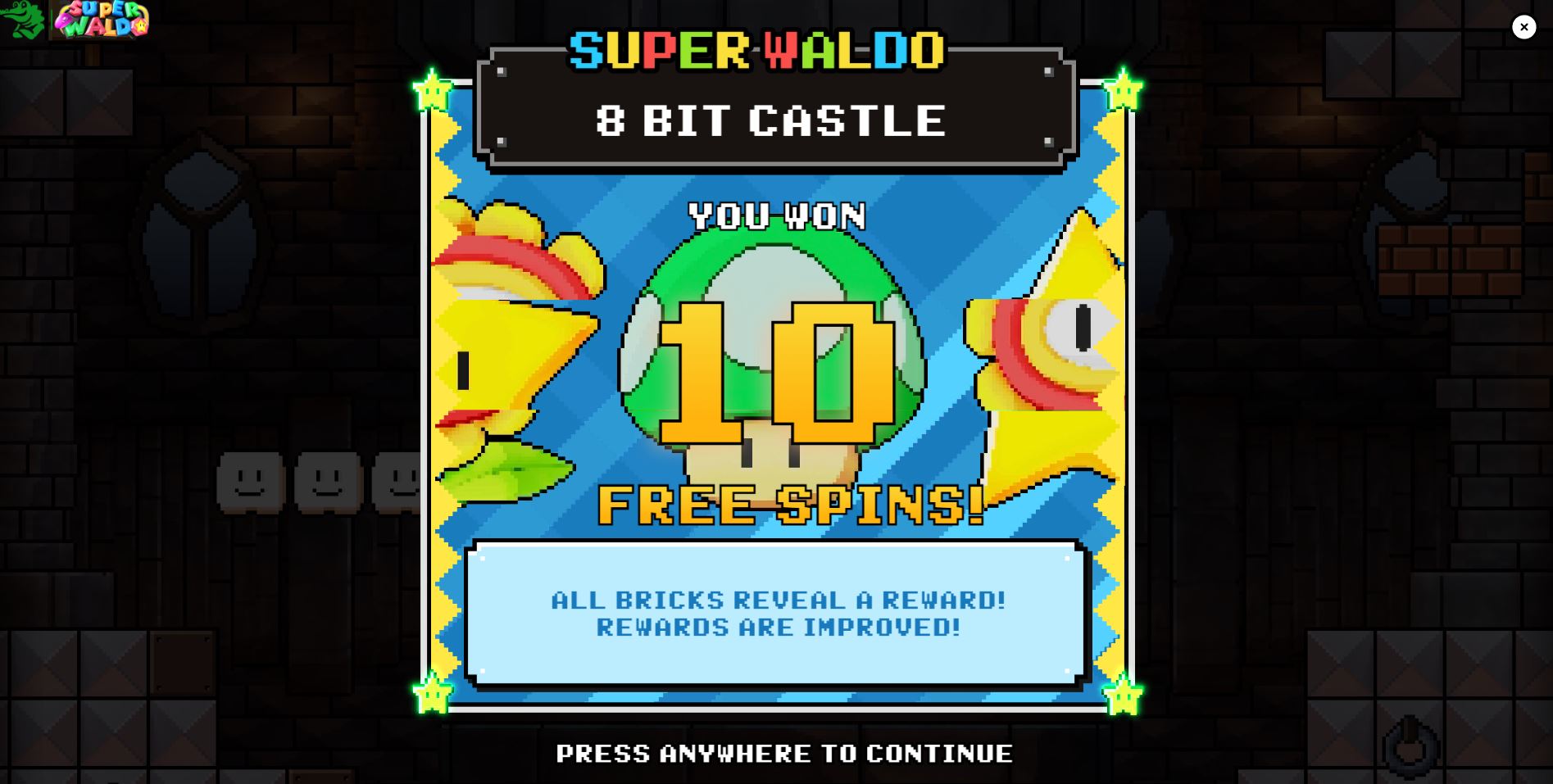 The 8-Bit Castle free spins bonus