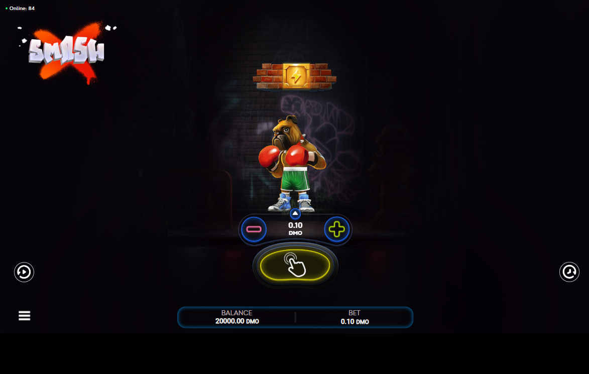 Smash X boxing character standing in a dark gym waiting to start a new multiplier jump round.