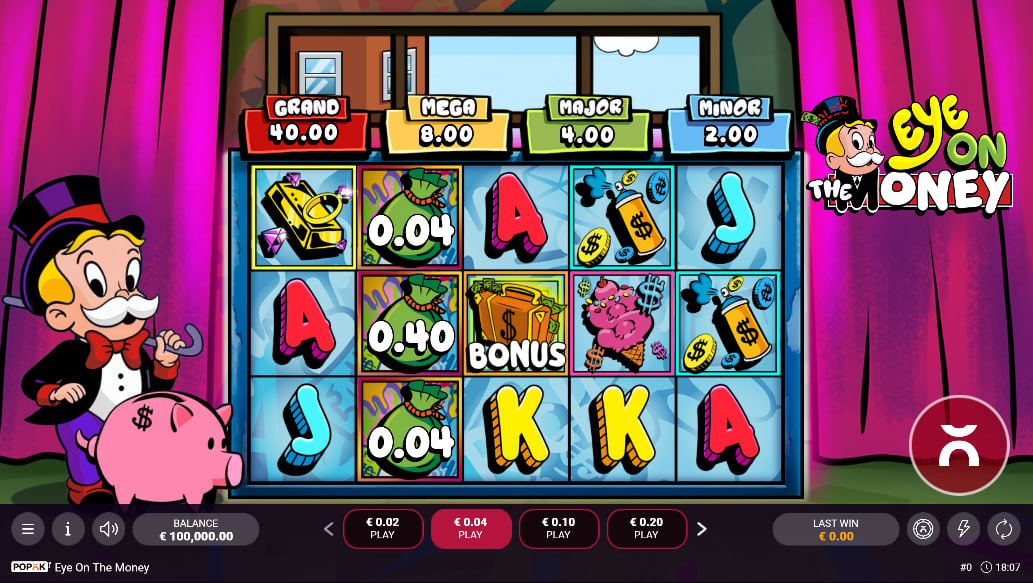 Selection of 15 golden safes in the Eye On The Money jackpot game where players must match three icons to win.